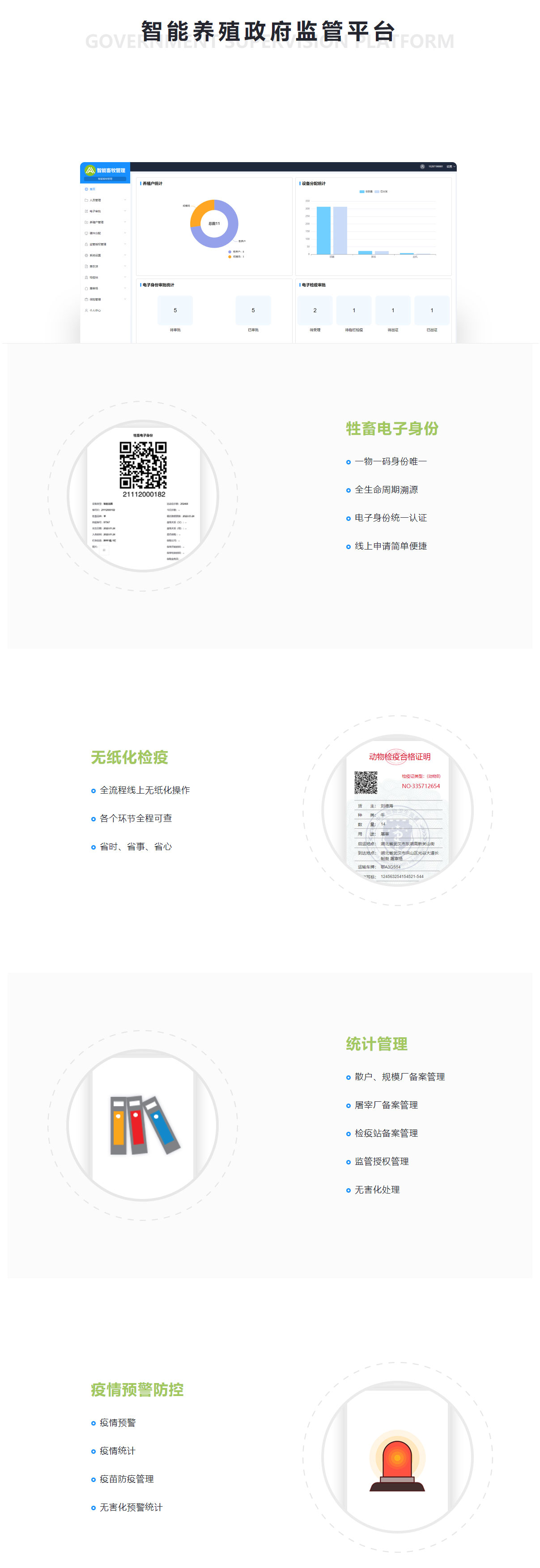 智慧畜牧服务平台政府监管解决方案 智慧畜牧服务平台政府监管解决方案